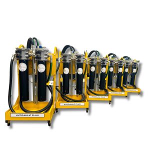 Carrello per la purificazione dell'olio idraulico con sistema a doppia filtrazione