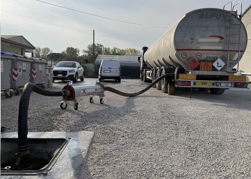 Sistema di filtrazione gasolio per autocisterne durante il rifornimento