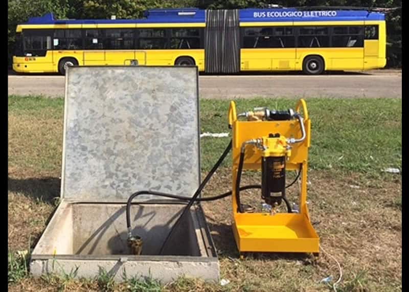 Sistema di filtrazione gasolio per serbatoi di stoccaggio e distribuzione