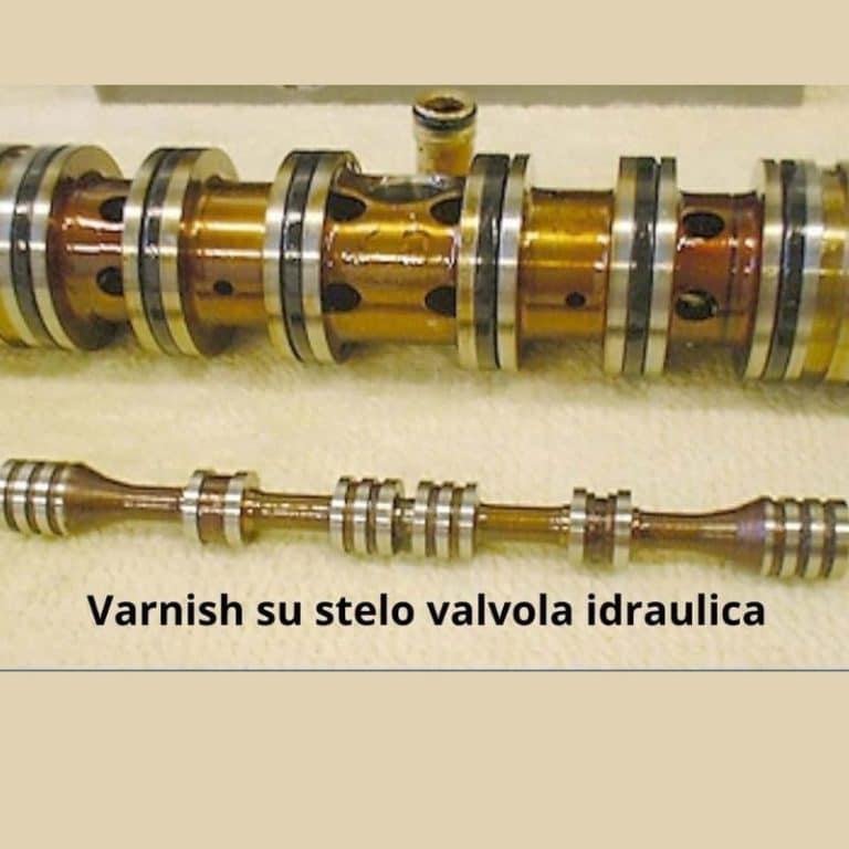 Deposito di Varnish su stelo valvola idraulica